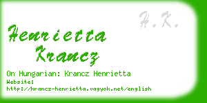 henrietta krancz business card